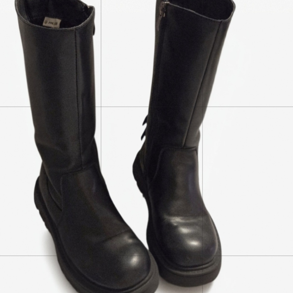 Black Kids Tall Zip Boots - Classic Youth Style